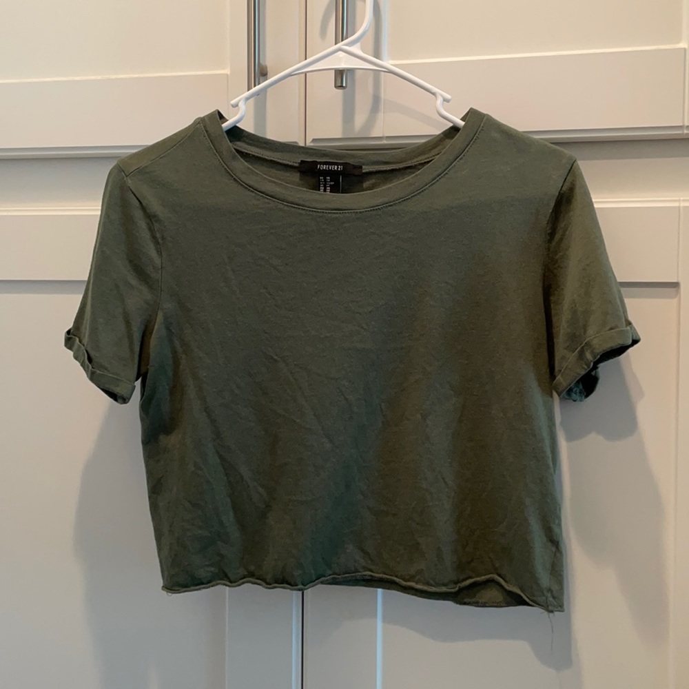Green Crop Top